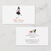 ファッションスタイリスト女性水彩個人買い物客 名刺 (正面/裏面)