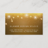 ファッションスタイリスト – きらめく金ゴールドグリッターきらめき 名刺 (裏面)