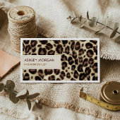 ファッションスタイリスト – トレンディーLeopard Print 名刺