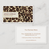 ファッションスタイリスト – トレンディーLeopard Print 名刺 (正面/裏面)