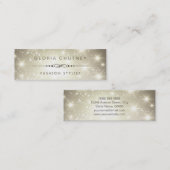 ファッションスタイリスト – モダンきらめく《写真》ぼけ味グリッター スキニー名刺 (正面/裏面)