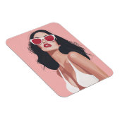 ファッションスタイリッシュイラストレーションサングラス マグネット (右側)