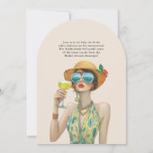 ファッションスタイリッシュショーのブライダルシャワー招待 招待状 (裏面)