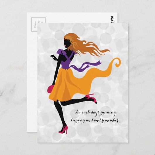 ファッションスタイリッシュシルエット図法 ポストカード (正面/裏面)