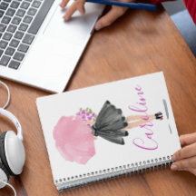 ファッションスタイリッシュリトルブラックドレスウーマンジャーナル