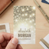 ファッションスタイリッシュ-金ゴールドグリッター付き光沢のあるきらめき 名刺