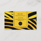ファッションストライプタイガー名刺 名刺 (正面)