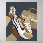 ファッションスニーカーのデジタルアートワーク ポスター (正面)