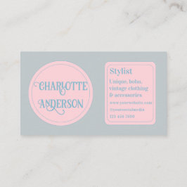 ファッションスミニマルタイストパステルカスタム 名刺