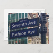 ファッションセブンスアベニューガーメントディストリクトNYC通り ポストカード (正面/裏面)