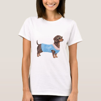 ファッションダックスフンドTシャツデザイン Tシャツ
