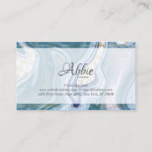 ファッションティール(緑がかった色)と紫瑪瑙の渦巻き 名刺 (裏面)