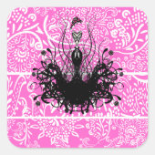 ファッションディヴァ招待状、チラシ、ステッカー スクエアシール (正面)