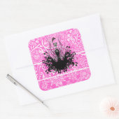 ファッションディヴァ招待状、チラシ、ステッカー スクエアシール (封筒)