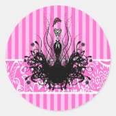 ファッションディヴァ招待状、チラシ、ステッカー ラウンドシール (正面)