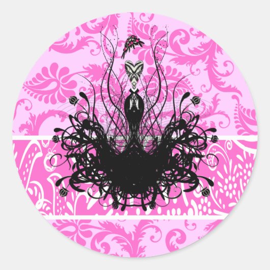 ファッションディヴァ招待状、チラシ、ステッカー ラウンドシール (正面)