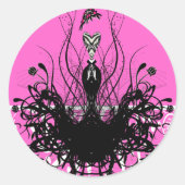 ファッションディヴァ招待状、チラシ、ステッカー ラウンドシール (正面)