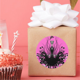 ファッションディヴァ招待状、チラシ、ステッカー ラウンドシール