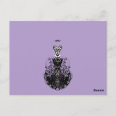 ファッションディーバレトロヴィンテージドレカスタムスカードカラー ポストカード (裏面)