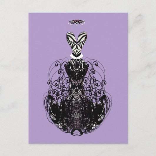 ファッションディーバレトロヴィンテージドレカスタムスカードカラー ポストカード (正面)