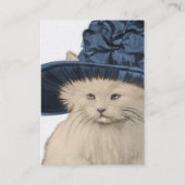 ファッションディーバヴィンテージキティ猫ビジネスカードブルー 名刺 (裏面)