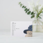 ファッションディーバヴィンテージキティ猫ビジネスカードブルー 名刺 (スタンド正面)