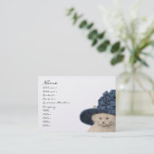 ファッションディーバヴィンテージキティ猫ビジネスカードブルー 名刺 (スタンド正面)