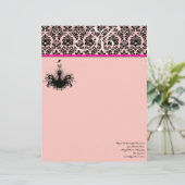 ファッションディーバ2ピンクラズベリーモノグラムダマスク レターヘッド (スタンド正面)