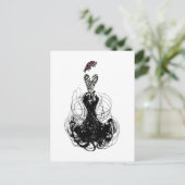 ファッションディーバ – 白黒 ポストカード (スタンド正面)