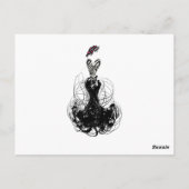 ファッションディーバ – 白黒 ポストカード (裏面)