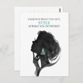 ファッションデコスタイリッシュグラマーイラストレーション ポストカード (正面/裏面)