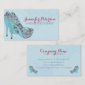 ファッションデザイエレガントナフローラスチレット靴2 名刺 (正面/裏面)