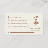 ファッションデザイエレガントナー/ミニマリストBeige & Brown 名刺 (正面)