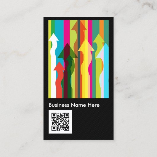 ファッションデザイカラフルナー – & QRコード 名刺 (裏面)