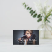 ファッションデザイナーの衣装のSeamstress変更 名刺 (スタンド正面)