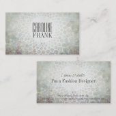 ファッションデザイナーグレートーンマンダラビジネスカード 名刺 (正面/裏面)
