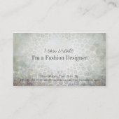 ファッションデザイナーグレートーンマンダラビジネスカード 名刺 (裏面)