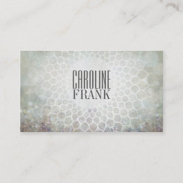 ファッションデザイナーグレートーンマンダラビジネスカード 名刺