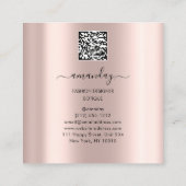 ファッションデザイナーショップドレスQRCodeロゴバラスパーク スクエア名刺 (裏面)