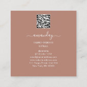 ファッションデザイナーショップバラグレードレスQRコード スクエア名刺 (裏面)