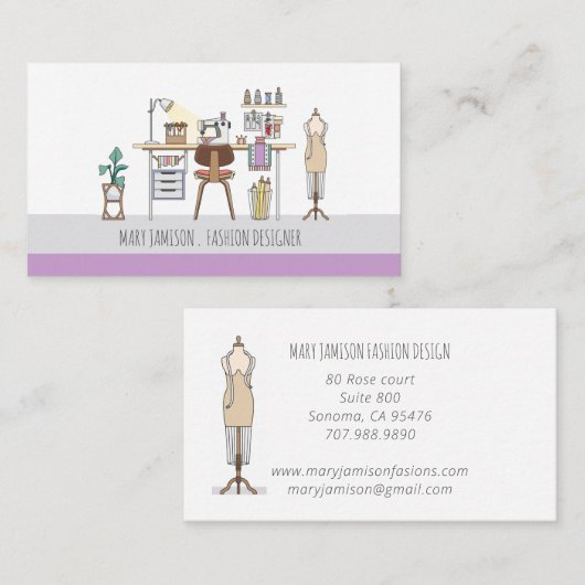 ファッションデザイナースタジオとツールスクエア 名刺 (正面/裏面)
