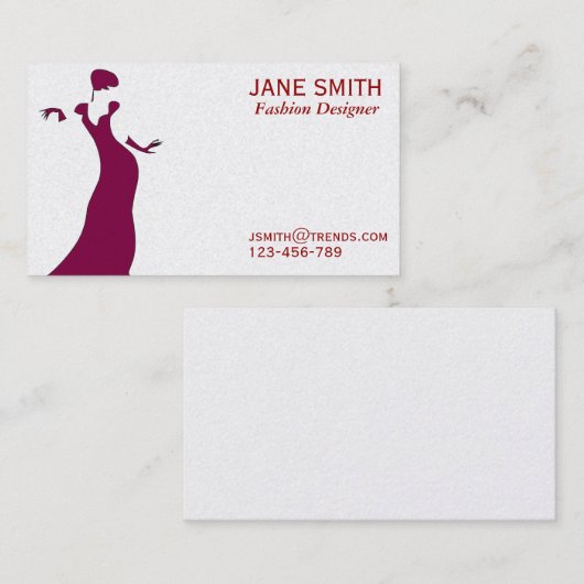 ファッションデザイナーフリーランスプロフェッショナル 名刺 (正面/裏面)