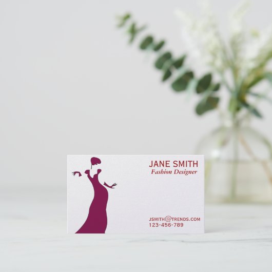 ファッションデザイナーフリーランスプロフェッショナル 名刺 (スタンド正面)