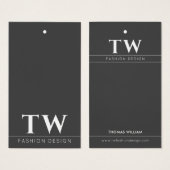 ファッションデザイナーブラックつるラベル (正面&裏面)