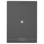 ファッションデザイナーブラック クリップボード (裏面)