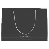 ファッションデザイナーブラック ラージペーパーバッグ (裏面)