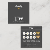 ファッションデザイナーブラック ロイヤリティカード (正面/裏面)