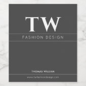 ファッションデザイナーブラック ワインラベル (シングルラベル)