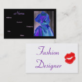ファッションデザイナーブルーII名刺 名刺 (正面/裏面)