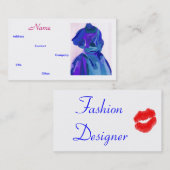 ファッションデザイナーブルーIII名刺 名刺 (正面/裏面)